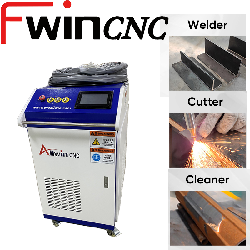 Fiber Laser Generator Mobile Handheld Metal Laser Welding Cleaning Machine Price CNC 3 in 1 laser Welder Cleaner Cutter