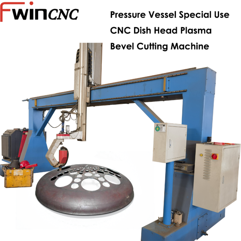 Pressure Vessel Special Use CNC Dish Head plasma Bevel Cutting Machine