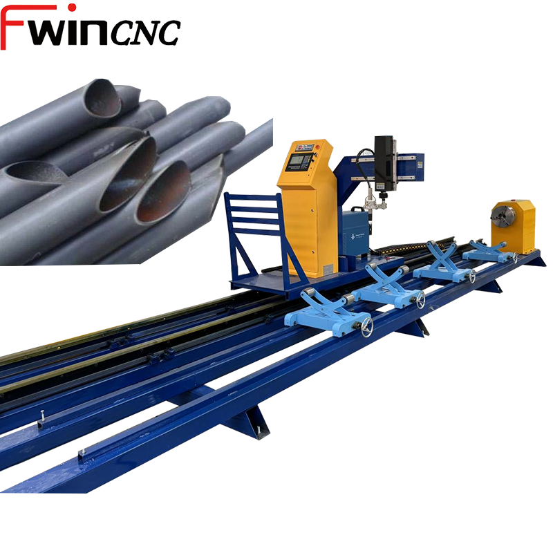 fwincnc Intersecting lines cutting machine Stair handrail plasma pipe tube cutting machine cnc metal pipe tube cutter